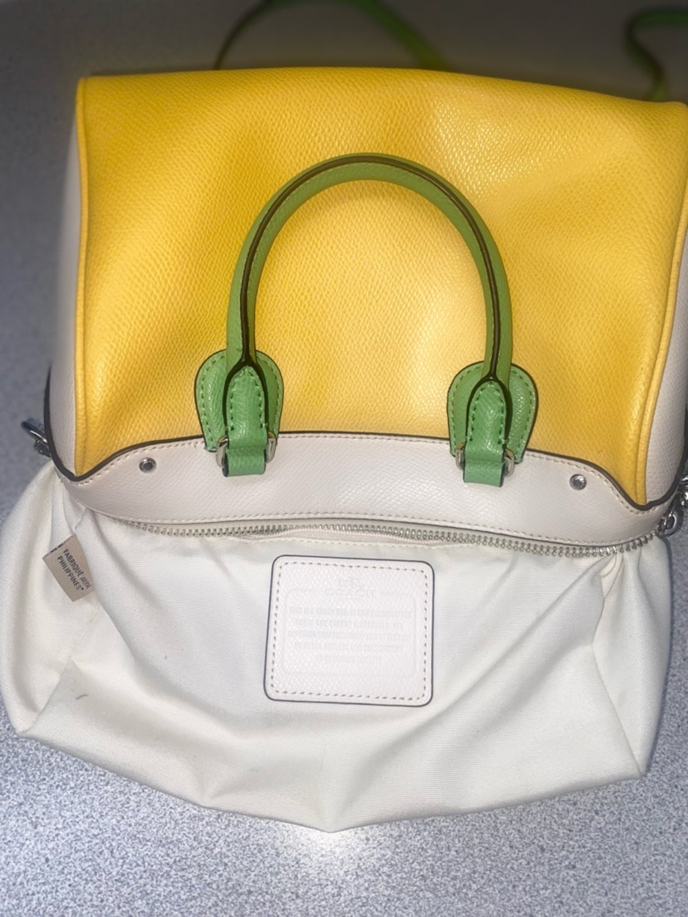 Coach Colorblock Canary/Multi Soft Wallet/Mini Bennett Satchel EUC - Picture 8 of 14